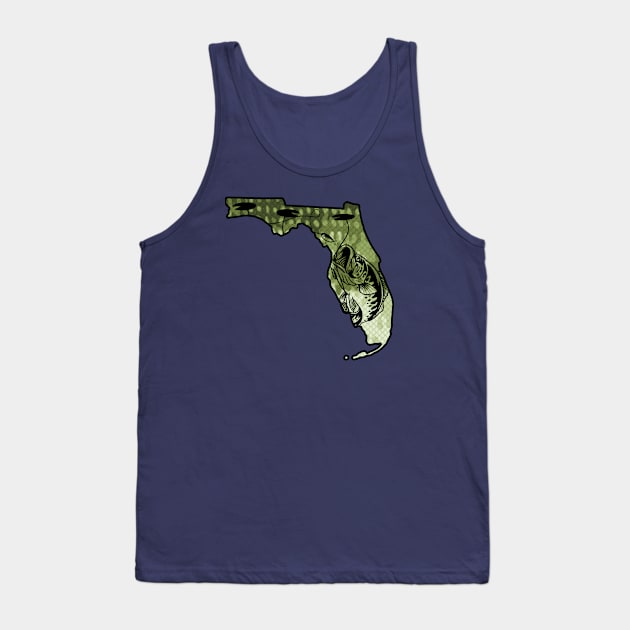 Big Bass Fishing Florida State Largemouth Bass Fisherman Bass Boat Favorite Tank Top by TeeCreations